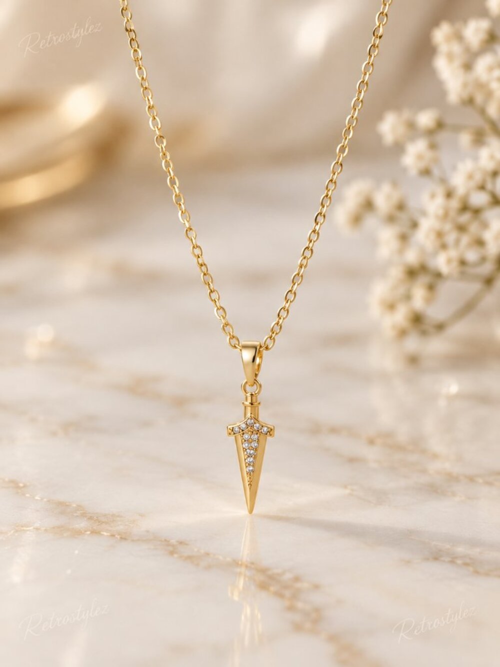 18K Gold Womens 1ct Diamond Pendant Necklace Ladies New 18 Karat Silver Jewelry